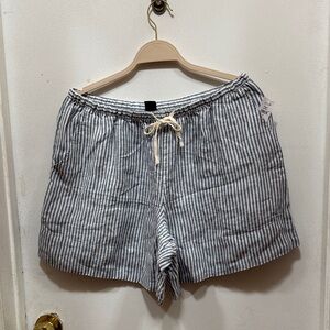 GAP Blue and White Striped Women's Cargo Shorts